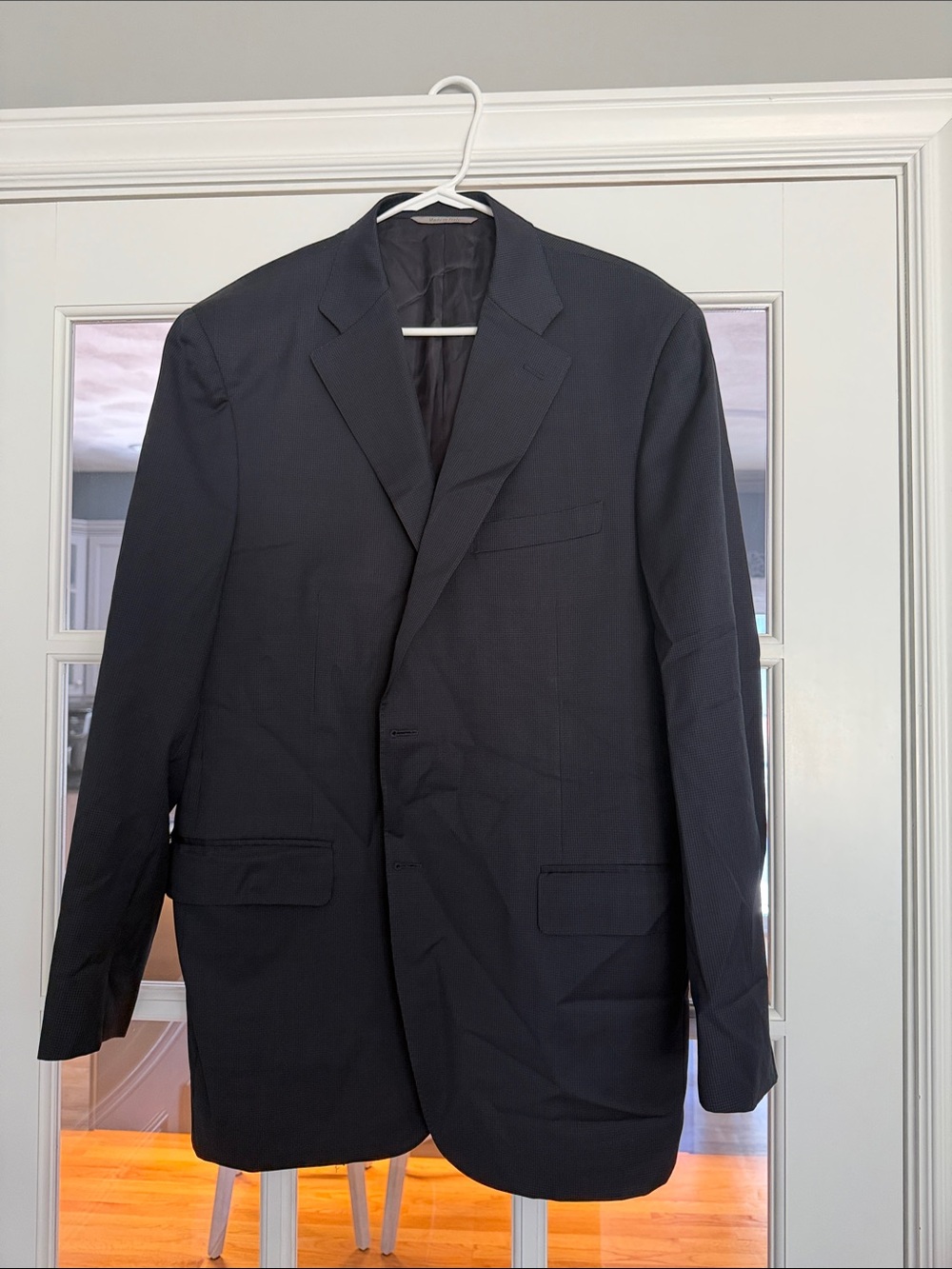 Canali Men's Suit: Navy & Black Microdesign